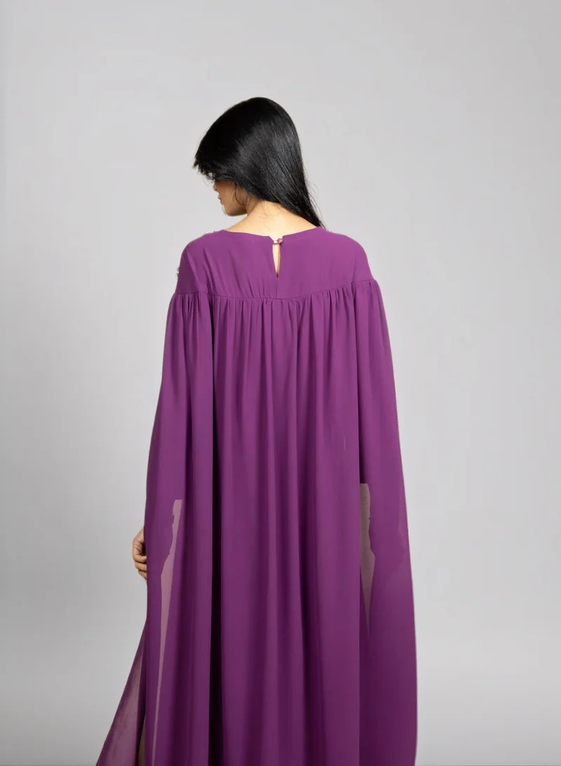 Bond  Embellished Purple Statement Kaftan for Women | Best Price UAE